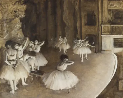 The Rehearsal Of The Ballet On Stage