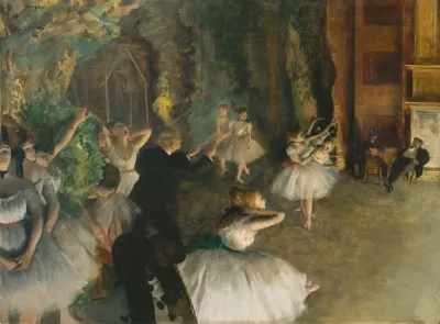 The Rehearsal Of The Ballet Onstage