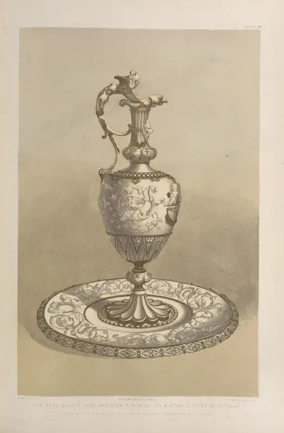 The Renaissance Vase And Dish In Parian