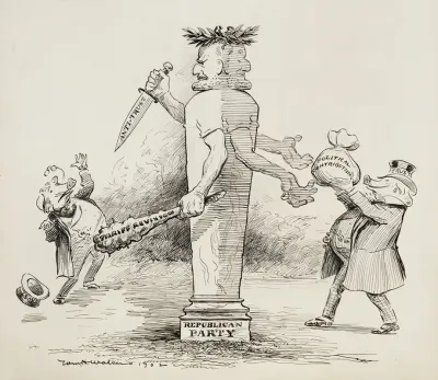 The Republican Party Is Depicted As A Two Faced Man