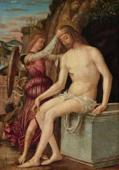 The Resurrected Christ With An Angel