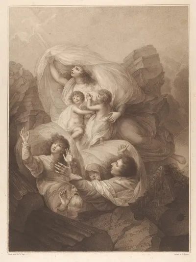 The Resurrection Of A Pious Family From Their Tomb At The Last Day
