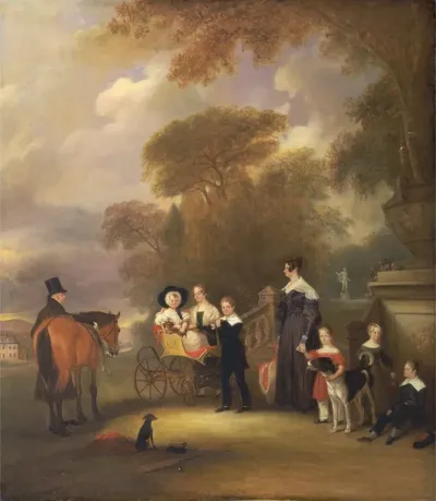 The Rev And Mrs Henry Palmer With Their Six Younger Children At Withcote Hall Near Oakham Leicestershire