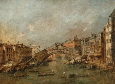 The Rialto Bridge And The Riva Del Vin Venice