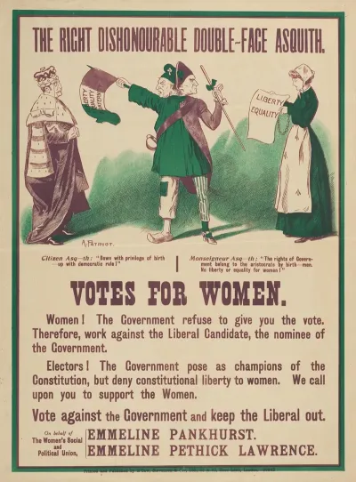 The Right Dishonorable Double Face Asquith Votes For Women
