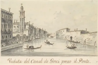 The Rio Dei Greci With The Ponte Della Pieta In The Distance