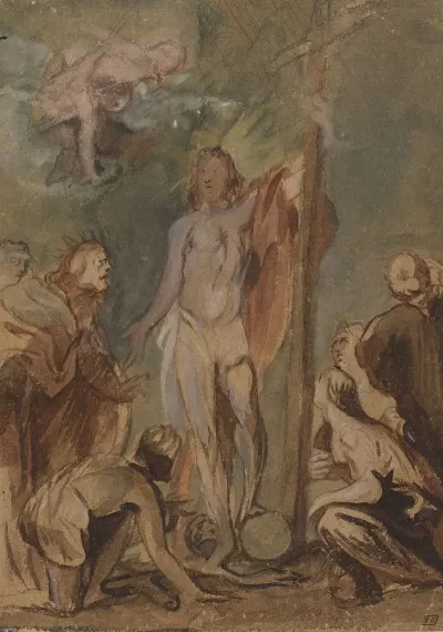 The Risen Christ Surrounded By Saints