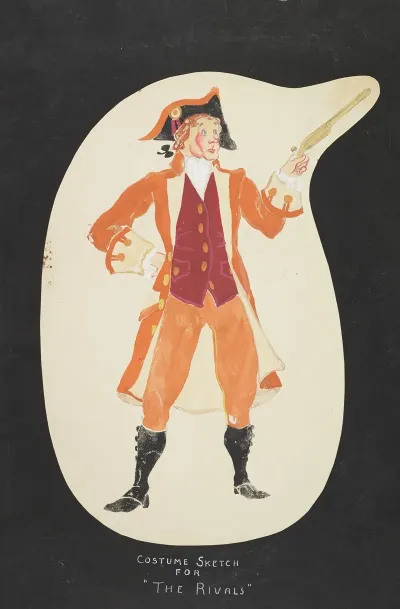 The Rivals Red Vest Orange Coat Orange Breeches White Cravat