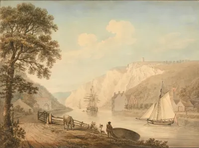 The River Avon With Passing Vessels
