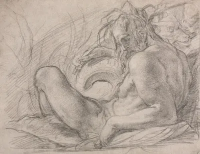 The River God Tiber Study For A Fresco Miracle Of The Snow Or The Foundation Of Santa Maria Maggiore Rome In The Canigiani Chapel Of S Felicita Florence