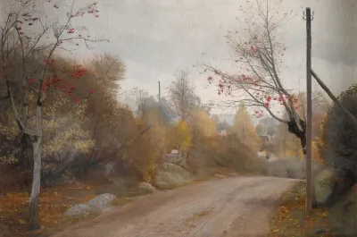The Road At Mogenstrup Zealand Autumn