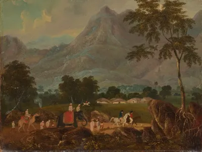 The Road From Calcutta To Patna With An Elephant And A Camel