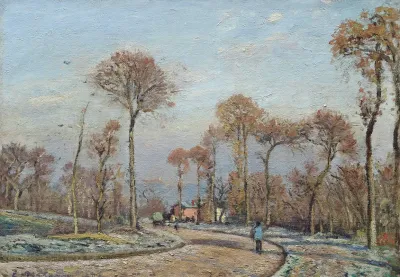 The Road To Versailles Louveciennesmorning Frost