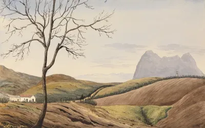 The Rock Of Gibraltar From The Alameida At San Roque