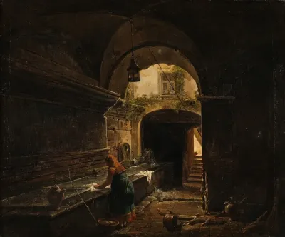 The Roman Aqueduecct Aqua Vergine In The Courtyard Of No 12 Via Del Nazareno
