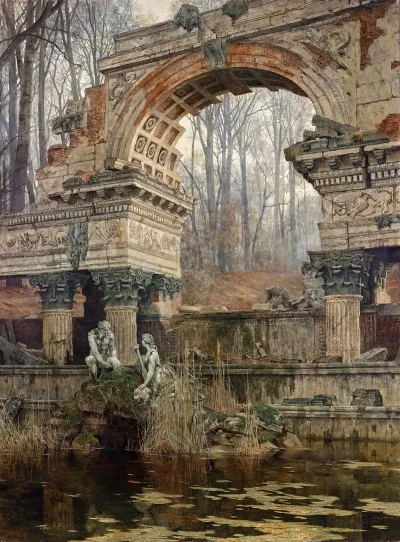 The Roman Ruin In Schonbrunn