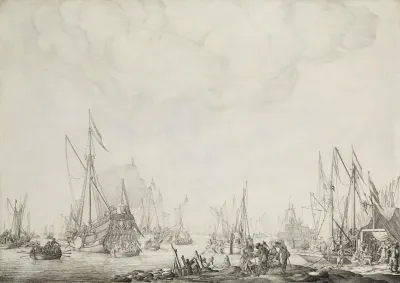 The Royal And State Yachts Possibly The Arrival Of Charles Ii Of England At Moerdijk 1660