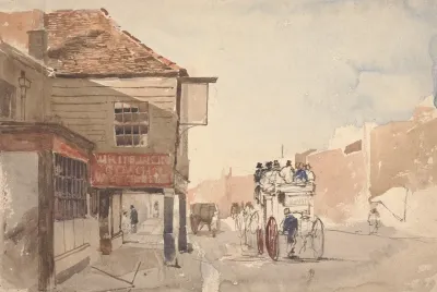 The Royal Coach Outside The White Lion Inn