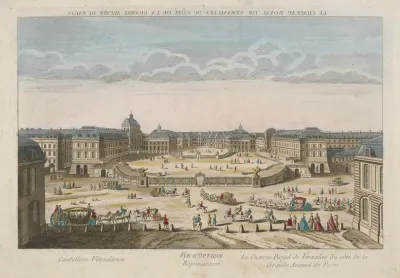 The Royal Palace Of Versailles From The Side Of The Paris Grand Avenue