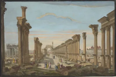 The Ruin Of The Great Temple Of Palmira As Seen From The West
