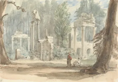 The Ruins From Leptis Magna As They Appeared In The Royal Park At Virginia Water