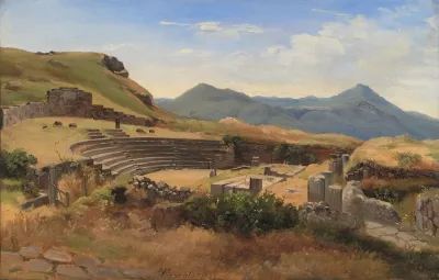 The Ruins Of The Antique Theatre At Tusculum Italy