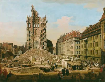 The Ruins Of The Old Kreuzkirche Dresden