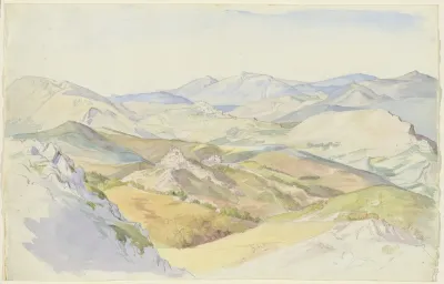 The Sabine Hills And Rocca Santo Stefano Seen From Civitella