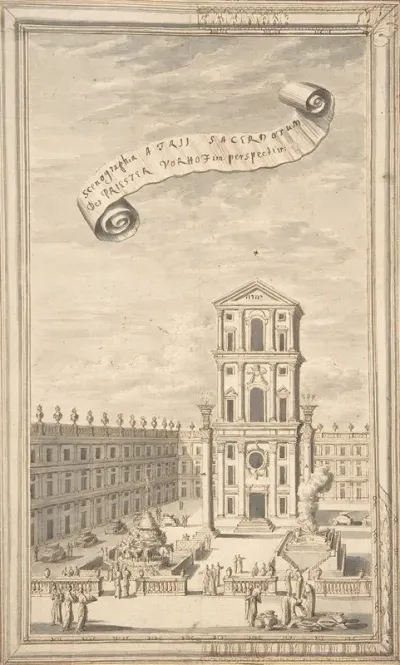 The Sacerdotal Atrium In Perspective Late 17th Early 18th Century