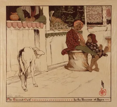 The Sacred Calf In The Bazaar At Agra