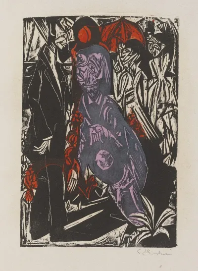 The Sale Of The Shadow From The Woodcut Series Schlemihl
