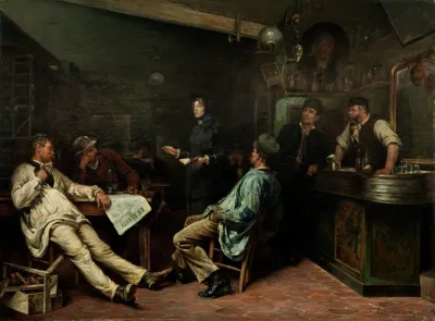 The Salvation Army Miss Booth Visiting A Paris Tavern