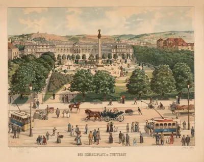 The Schlossplatz In Stuttgart