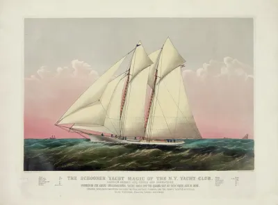 The Schooner Yacht Magic Of The N Y Yacht Club Franklin Osgood Esq Owner And Commander