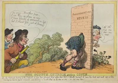 The Scotch Ostrich Seeking Cover