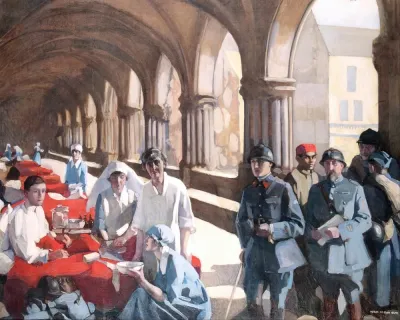 The Scottish Womens Hospital In The Cloister Of The Abbaye At Royaumont Dr Frances Ivens Inspec