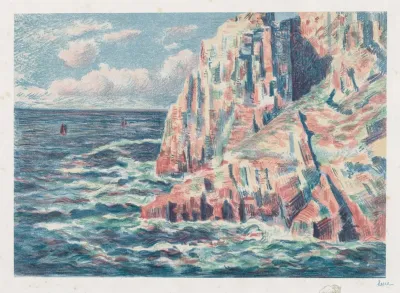 The Sea At Camaret The Red Rocks