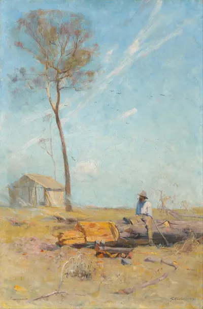 The Selectors Hut Whelan On The Log