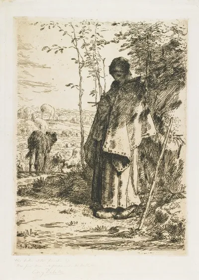 The Shepherdess Knitting
