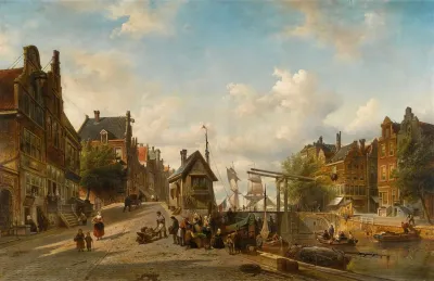 The Singel And Brouwersgracht Amsterdam