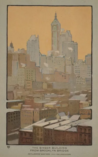 The Singer Building From Brooklyn Bridge 2