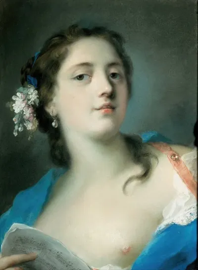 The Singer Faustina Bordoni 1697 1781 With A Musical Score