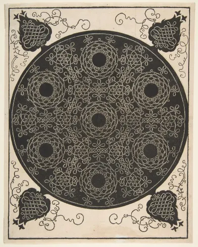 The Sixth Knot Interlaced Roundel With Seven Wreaths