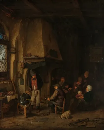 The Skaters Peasants In An Interior