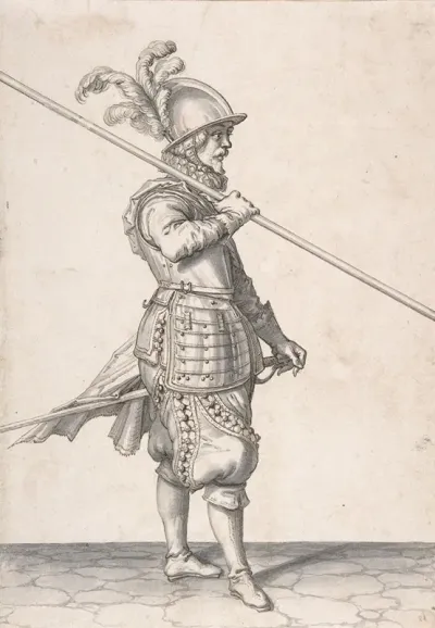 The Soldier Carrying His Pike At The Slope