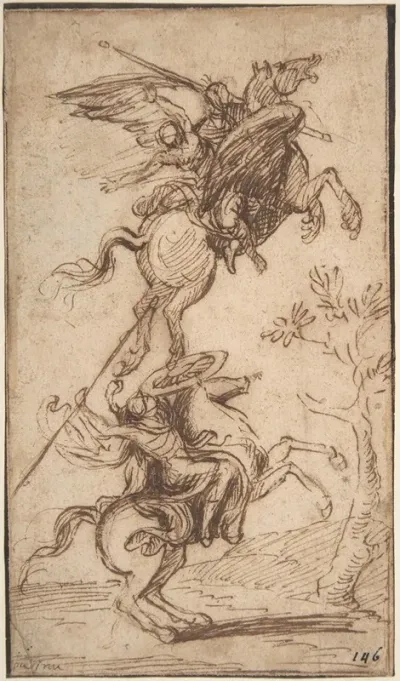 The Sorcerer Atlante Abducting Pinabellos Lady Ariosto Orlando Furioso Canto Ii 38 2