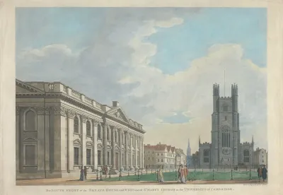 The South Front Of The Senate House And West End Of St Marys Church In The University Of Cambridge