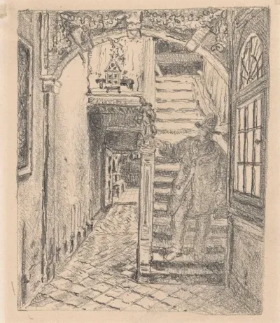 The Stairs Of The Waterhouse In Antwerp