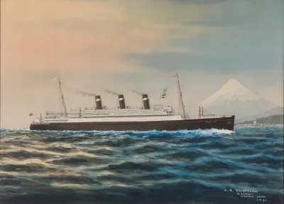 The Steamship Belgenland Off The Japanese Coast
