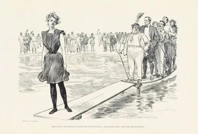The Stout Gentleman Hoped He Had Found A Secluded Spot For The Honeymoon